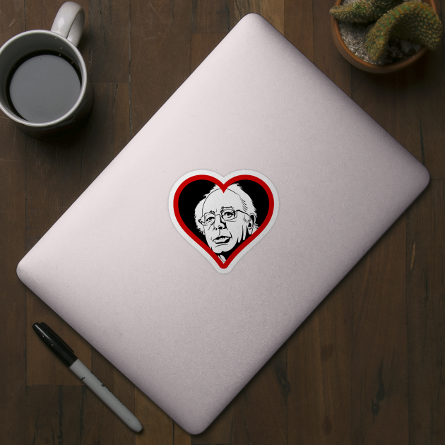 black bernie sanders heart by gossiprag